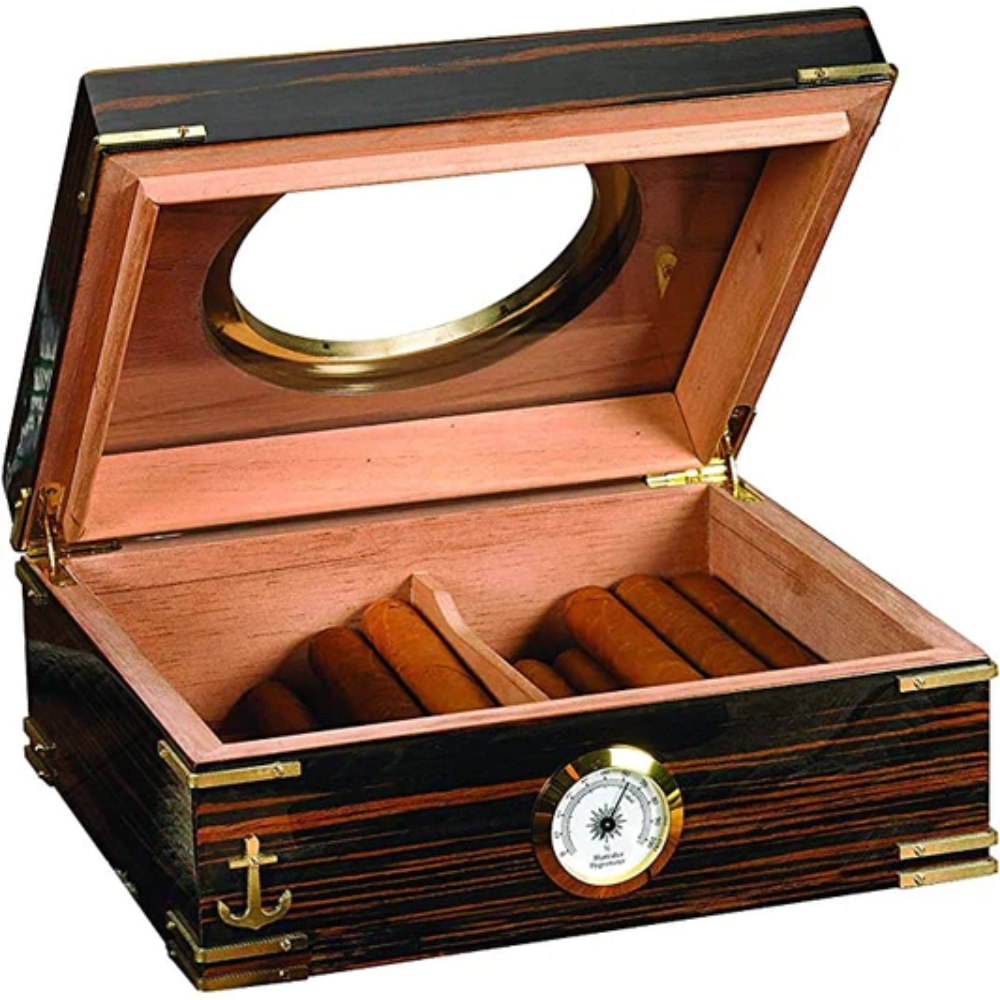 Belmont Glass Top Cigar Humidor | Holds 90 Cigars