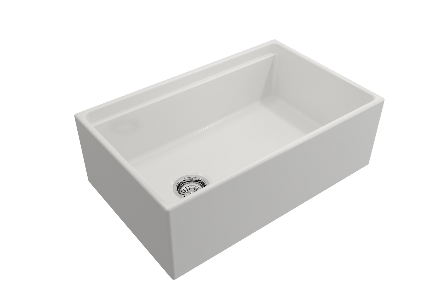 BOCCHI CONTEMPO 30" Fireclay Farmhouse Step Rim With Integrated Work Station Single Bowl Kitchen Sink With Accessories