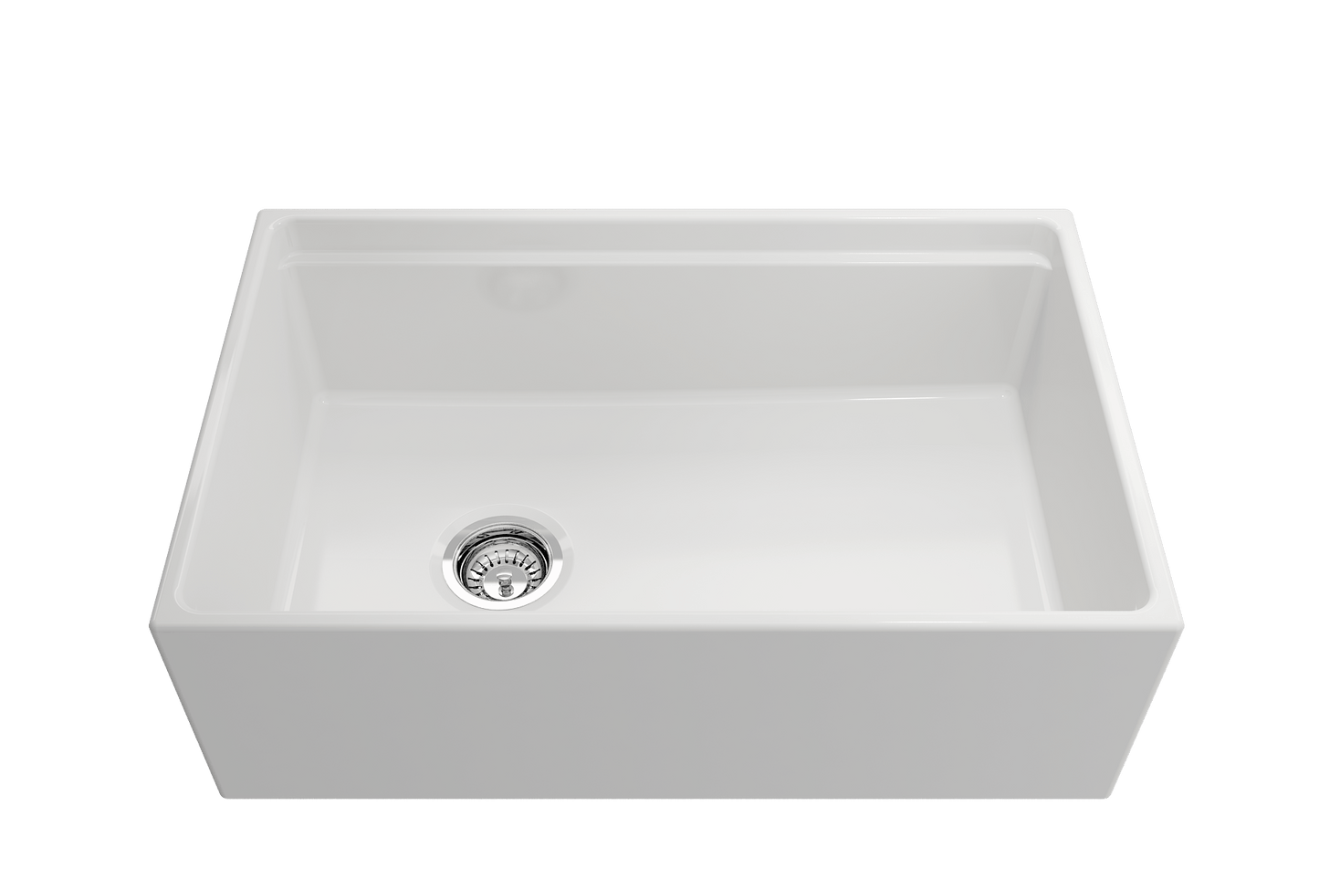 BOCCHI CONTEMPO 30" Fireclay Farmhouse Step Rim With Integrated Work Station Single Bowl Kitchen Sink With Accessories