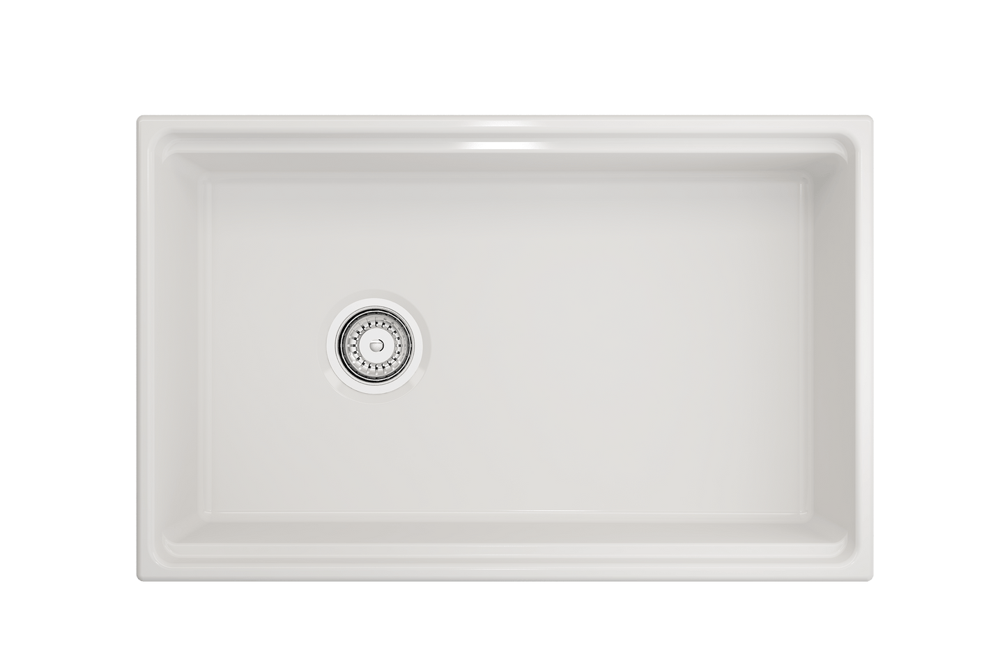 BOCCHI CONTEMPO 30" Fireclay Farmhouse Step Rim With Integrated Work Station Single Bowl Kitchen Sink With Accessories