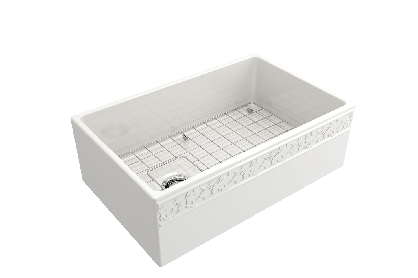 BOCCHI VIGNETO 30" Fireclay Farmhouse Single Bowl Kitchen Sink