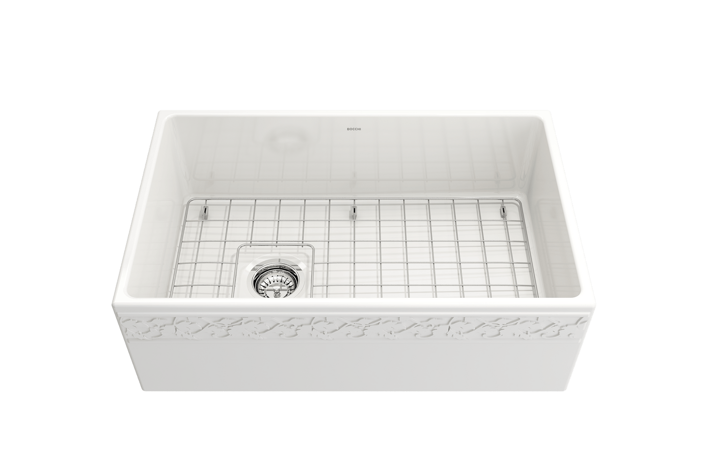 BOCCHI VIGNETO 30" Fireclay Farmhouse Single Bowl Kitchen Sink