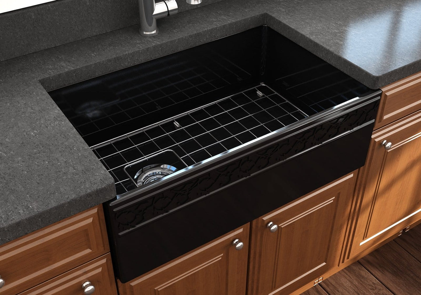 BOCCHI VIGNETO 30" Fireclay Farmhouse Single Bowl Kitchen Sink