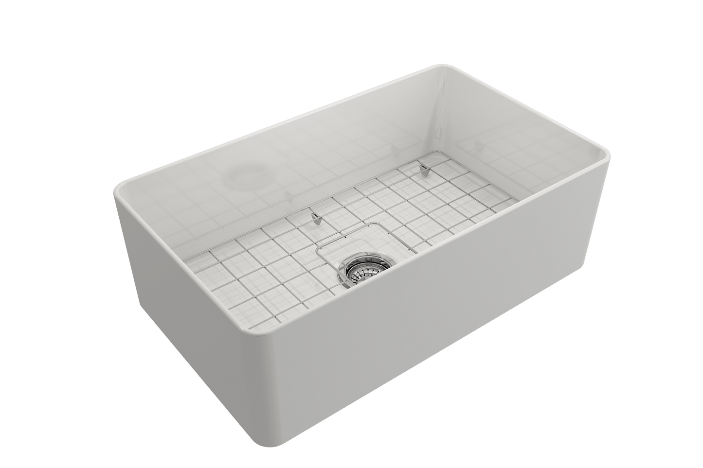 BOCCHI ADERCI FORTE 30" Ultra-Slim Farmhouse Fireclay Single Bowl Kitchen Sink
