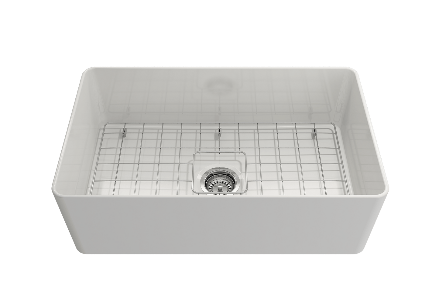 BOCCHI ADERCI FORTE 30" Ultra-Slim Farmhouse Fireclay Single Bowl Kitchen Sink