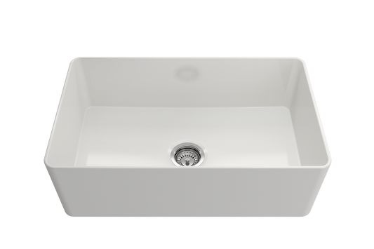 BOCCHI ADERCI FORTE 30" Ultra-Slim Farmhouse Fireclay Single Bowl Kitchen Sink