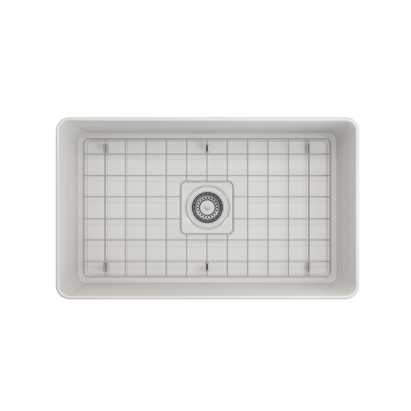 BOCCHI ADERCI FORTE 30" Ultra-Slim Farmhouse Fireclay Single Bowl Kitchen Sink