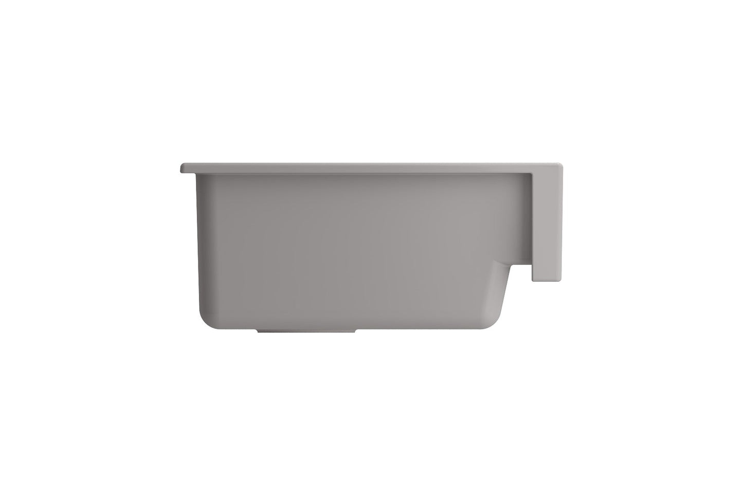BOCCHI NUOVA 34" Single Bowl Kitchen Sink with Protective Bottom Grid and Strainer