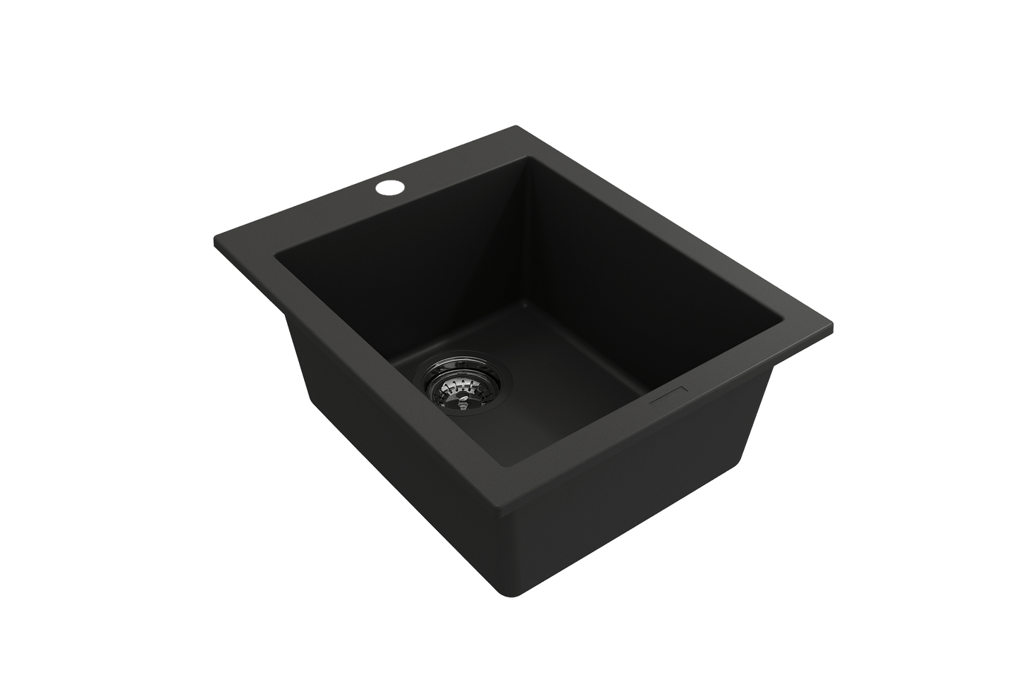 CAMPINO UNO 16" Single Bowl Dual Mount Granite Bar Sink with Strainer