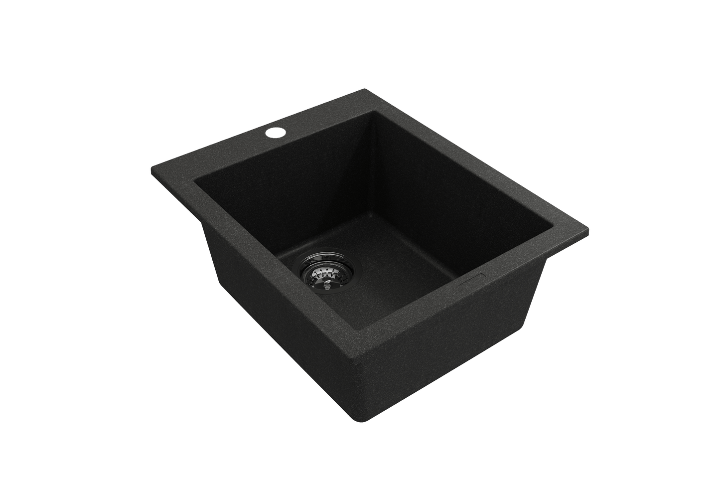 CAMPINO UNO 16" Single Bowl Dual Mount Granite Bar Sink with Strainer