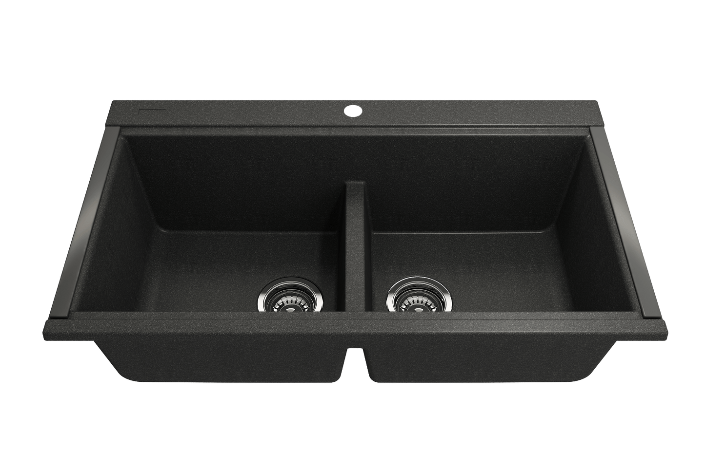 BOCCHI BAVENO LUX 33" Double Bowl Granite Composite Kitchen Sink with Integrated Workstation and Accessories