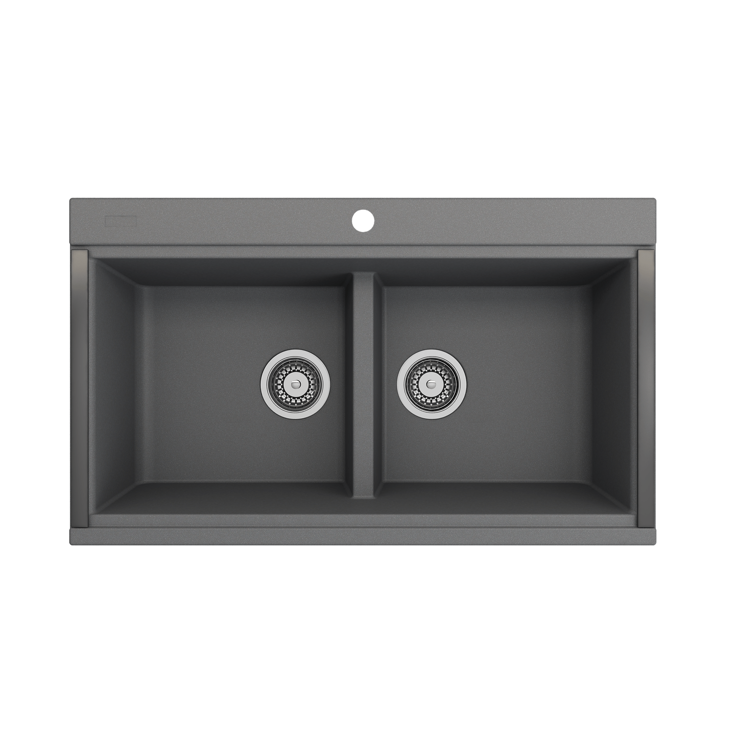 BOCCHI BAVENO LUX 33" Double Bowl Granite Composite Kitchen Sink with Integrated Workstation and Accessories with Covers