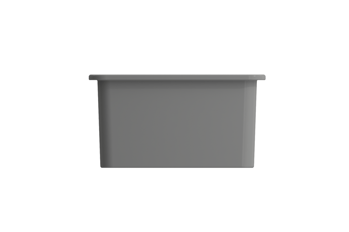 BOCCHI SOTTO 24" Fireclay Dual-Mount Single Bowl Kitchen Sink with Protective Bottom Grid and Strainer