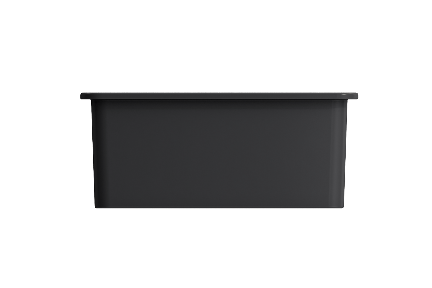BOCCHI SOTTO 24" Fireclay Dual-Mount Single Bowl Kitchen Sink with Protective Bottom Grid and Strainer
