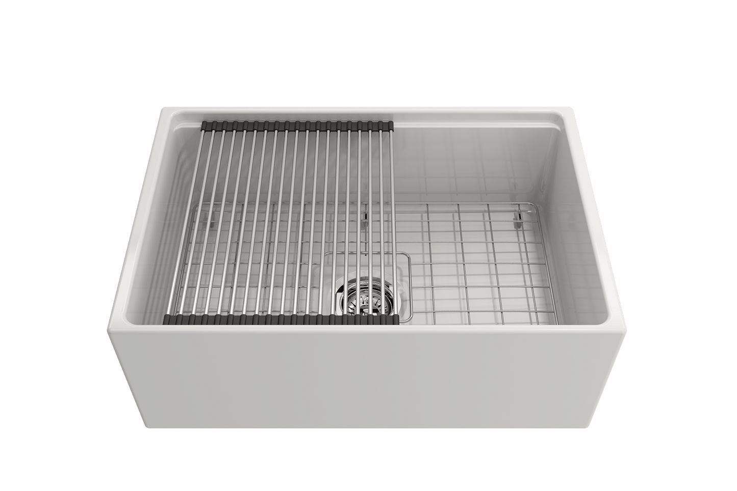 BOCCHI CONTEMPO 27" Single Bowl Kitchen Sink with Integrated Work Station & Accessories