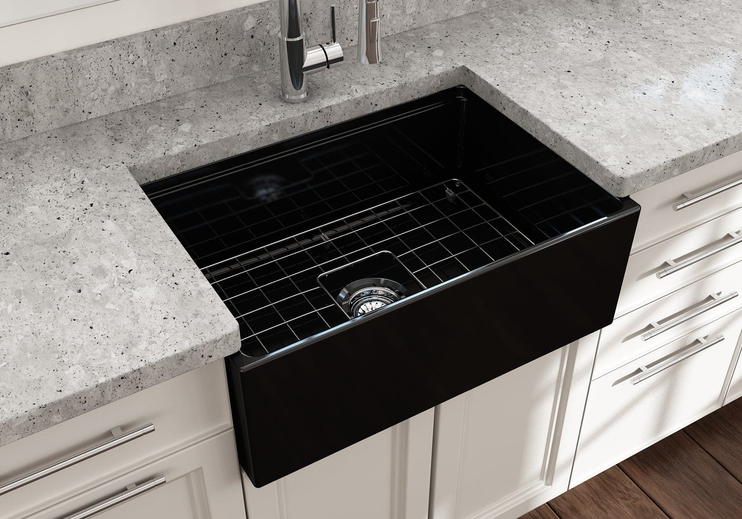 BOCCHI CONTEMPO 27" Single Bowl Kitchen Sink with Integrated Work Station & Accessories