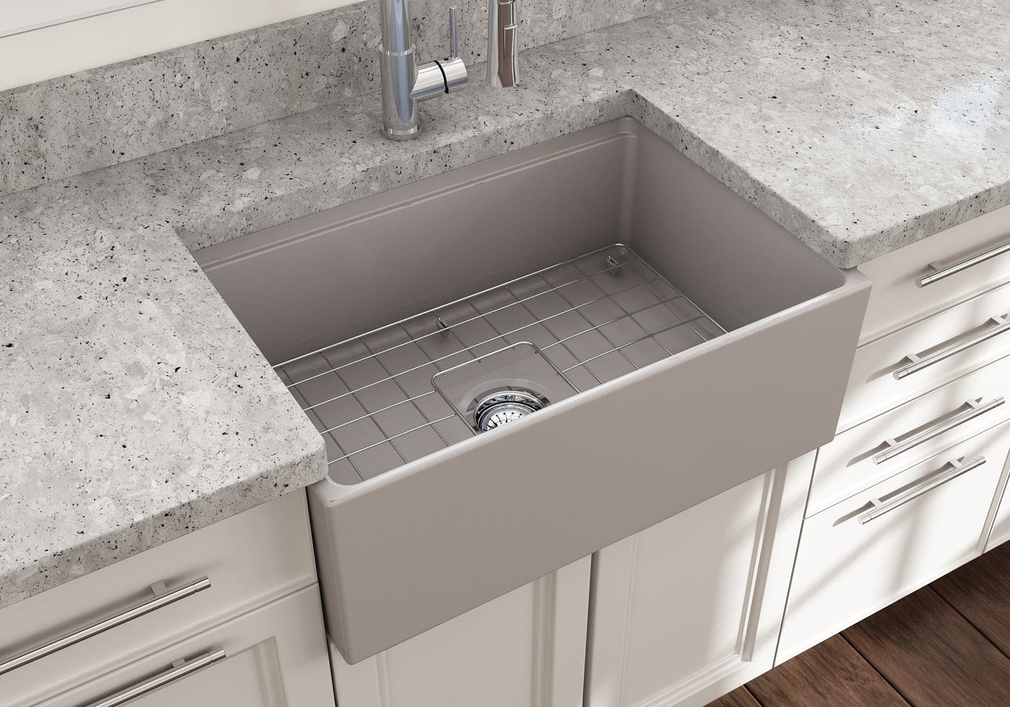 BOCCHI CONTEMPO 27" Single Bowl Kitchen Sink with Integrated Work Station & Accessories