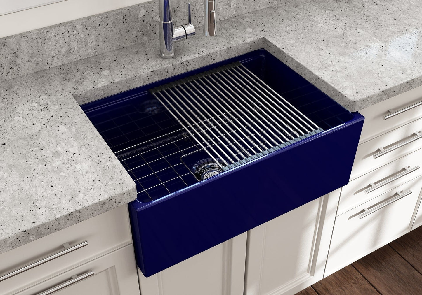 BOCCHI CONTEMPO 27" Single Bowl Kitchen Sink with Integrated Work Station & Accessories