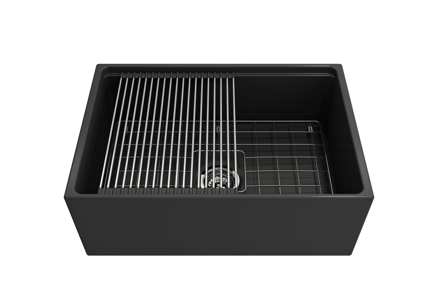 BOCCHI CONTEMPO 27" Single Bowl Kitchen Sink with Integrated Work Station & Accessories