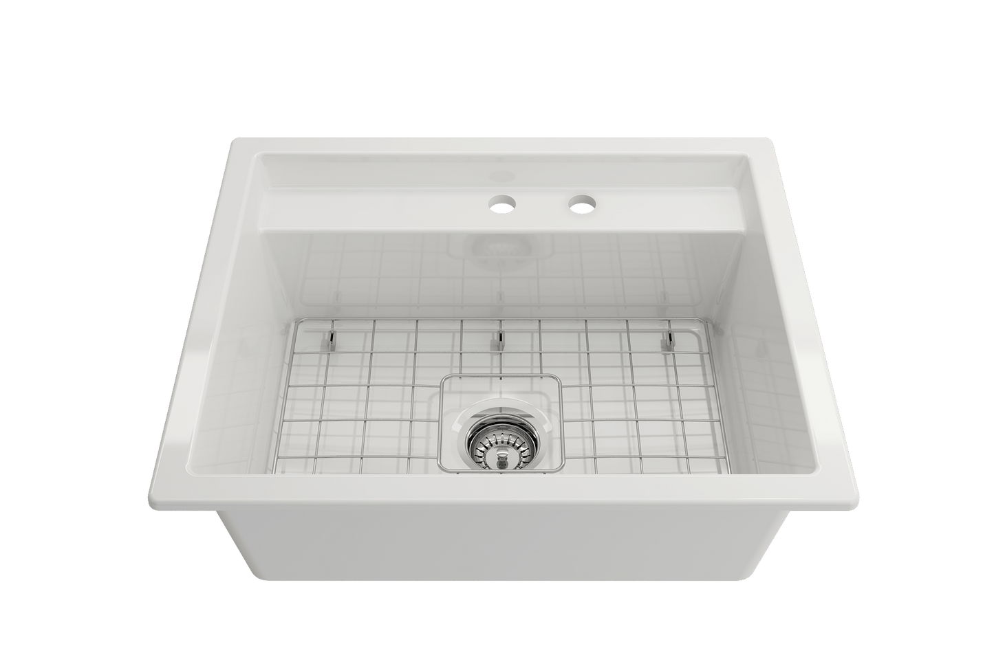 BOCCHI BAVENO UNO 27" Single Bowl Kitchen Sink 2-Hole with Integrated Workstation and Accessories