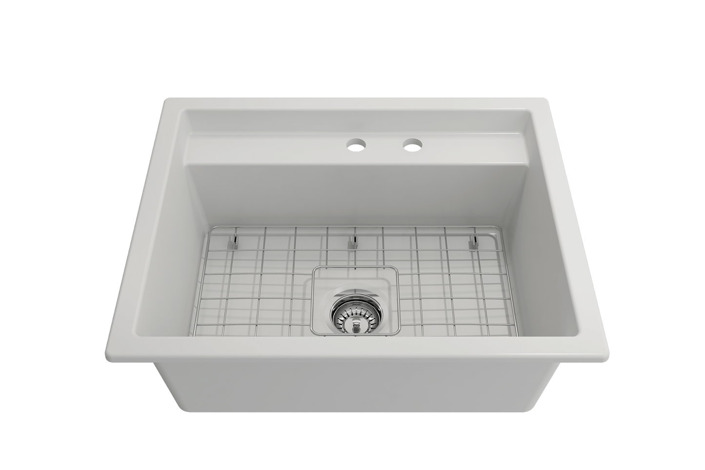 BOCCHI BAVENO UNO 27" Single Bowl Kitchen Sink 2-Hole with Integrated Workstation and Accessories