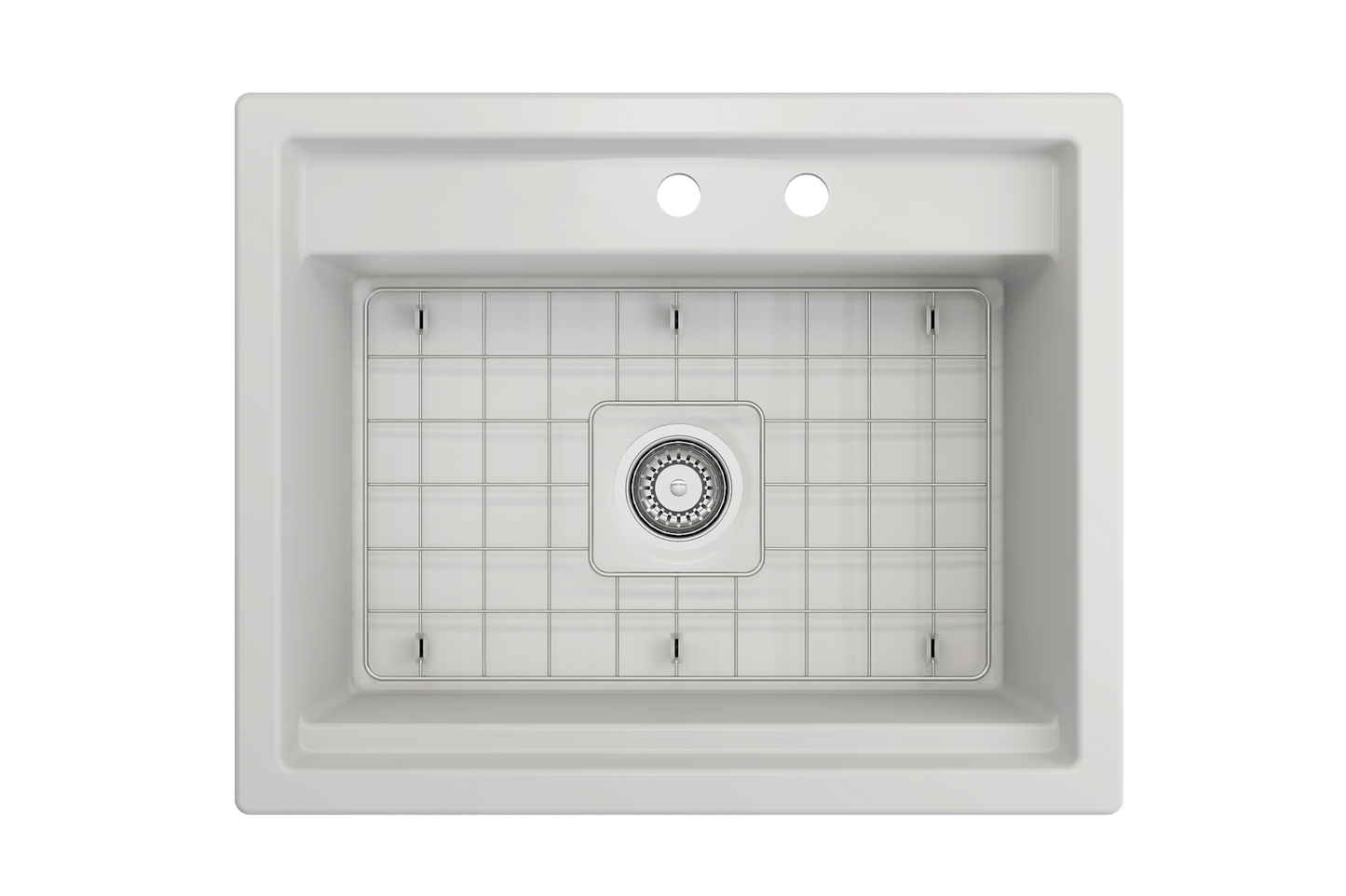 BOCCHI BAVENO UNO 27" Single Bowl Kitchen Sink 2-Hole with Integrated Workstation and Accessories