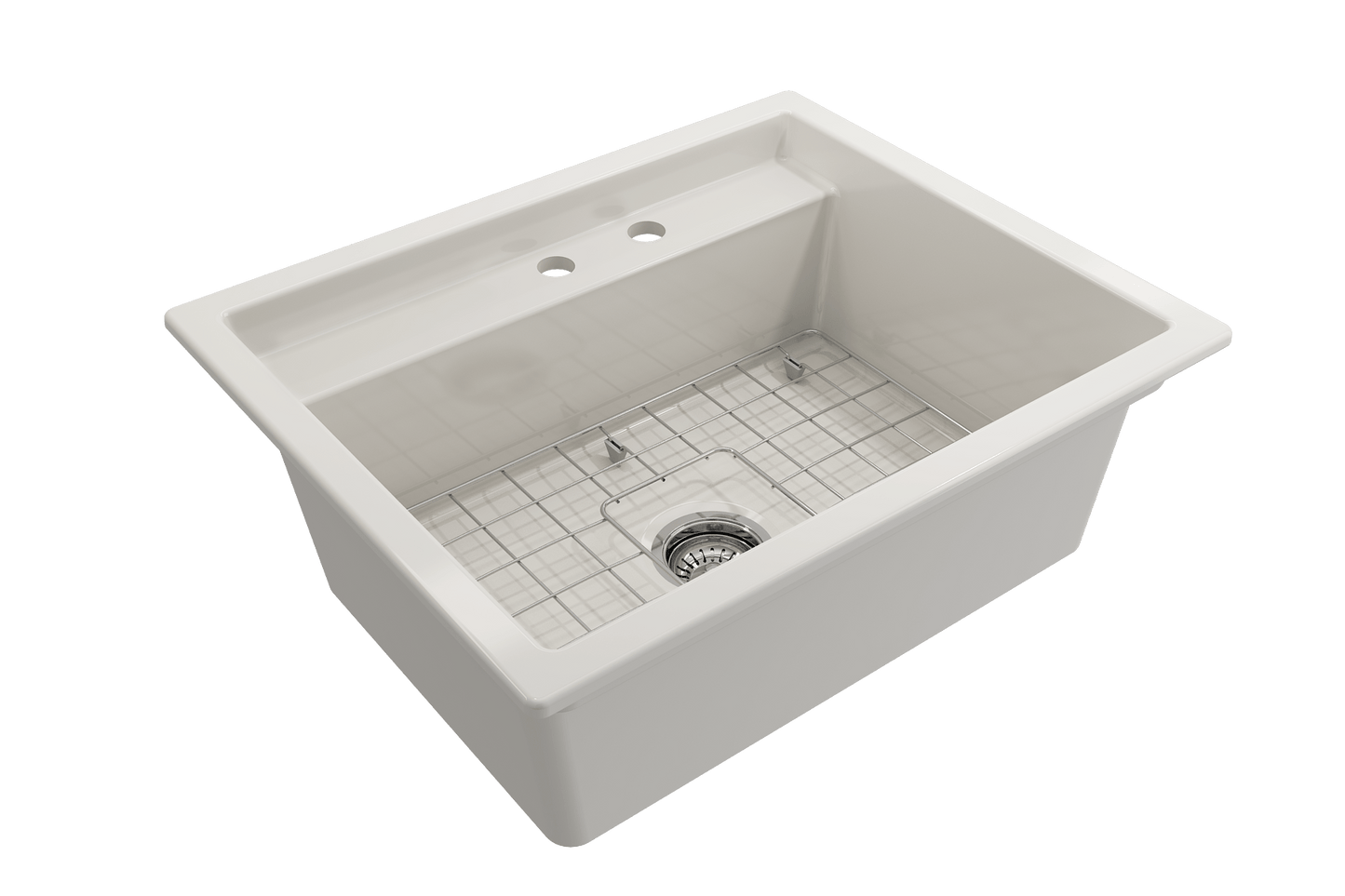 BOCCHI BAVENO UNO 27" Single Bowl Kitchen Sink 2-Hole with Integrated Workstation and Accessories
