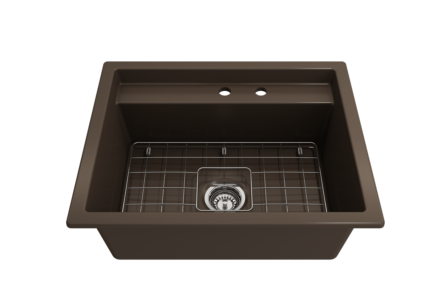 BOCCHI BAVENO UNO 27" Single Bowl Kitchen Sink 2-Hole with Integrated Workstation and Accessories