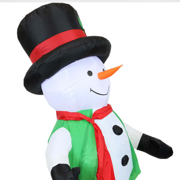 7' Holly Jolly Snowman- Inflatable Christmas Decoration