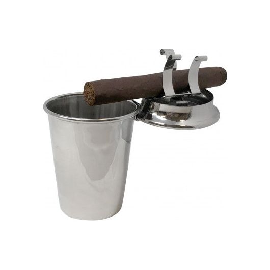 Smokin Ash Glendale Car Cigar Ashtray - Polished Stainless Steel