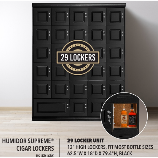 Humidor Supreme Large Humidor Cigar Locker with 28 lockers | Holds 8500 Cigars
