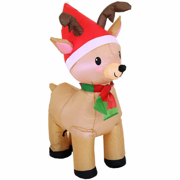 3.5' Foot Cheerful Reindeer- Inflatable Christmas Decoration