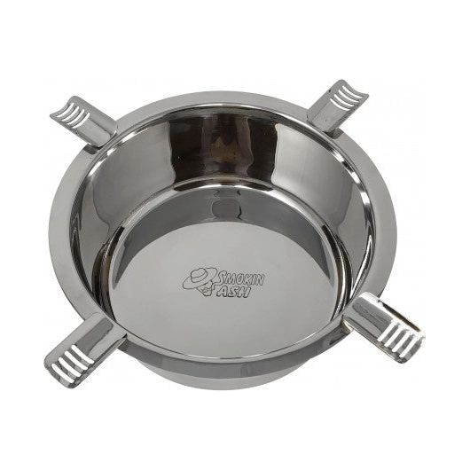 Smokin Ash Hartford Cigar Ashtray - Polished Stainless Steel