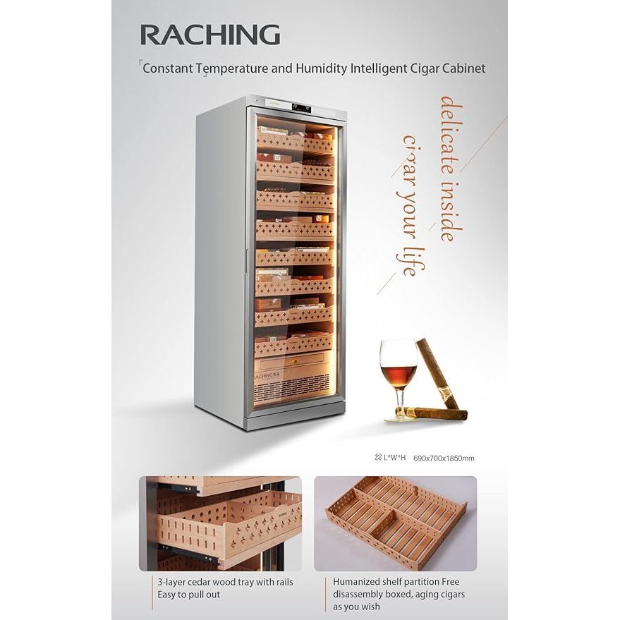 Raching CT48A Electric Humidor | Holds 3000 Cigars