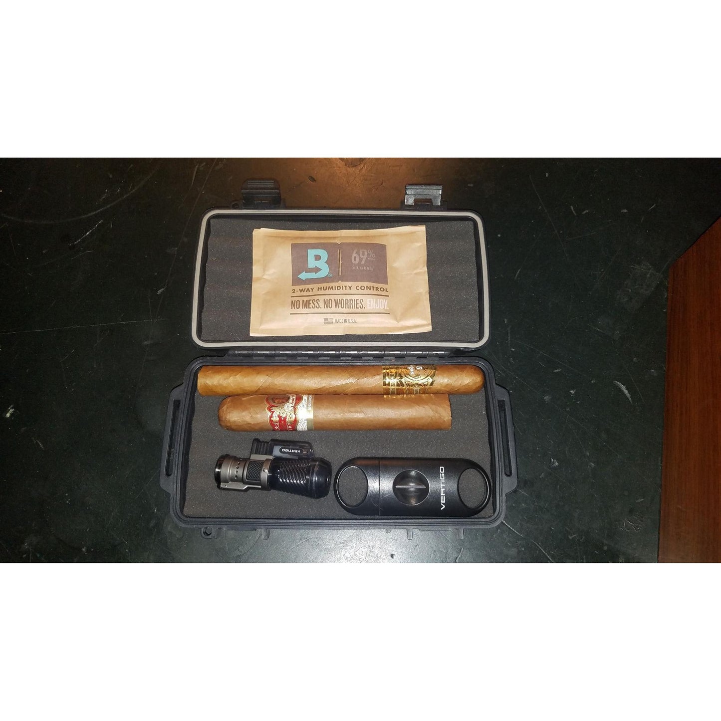 Cigar Caddy 5 Count Travel Humidor For Cigars