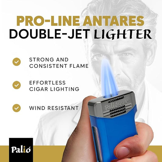 PaliĂł Antares Side Squeeze Dual Flame Torch Lighter
