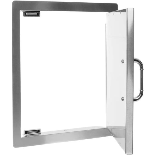 Bull 18-Inch Right Hinged Stainless Steel Single Access Door - Vertical