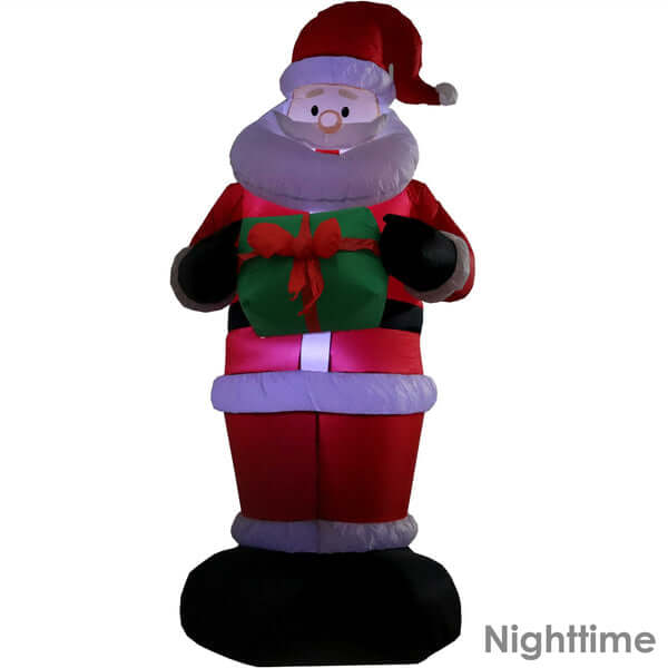 6' Santa Claus with Gift- Inflatable Christmas Decoration