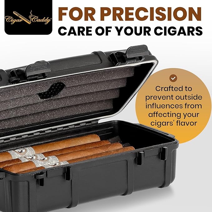 Cigar Caddy 10 Count Travel Humidor For Cigars