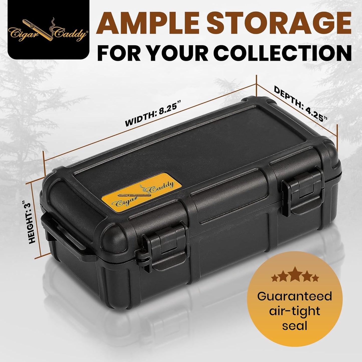 Cigar Caddy 10 Count Travel Humidor For Cigars