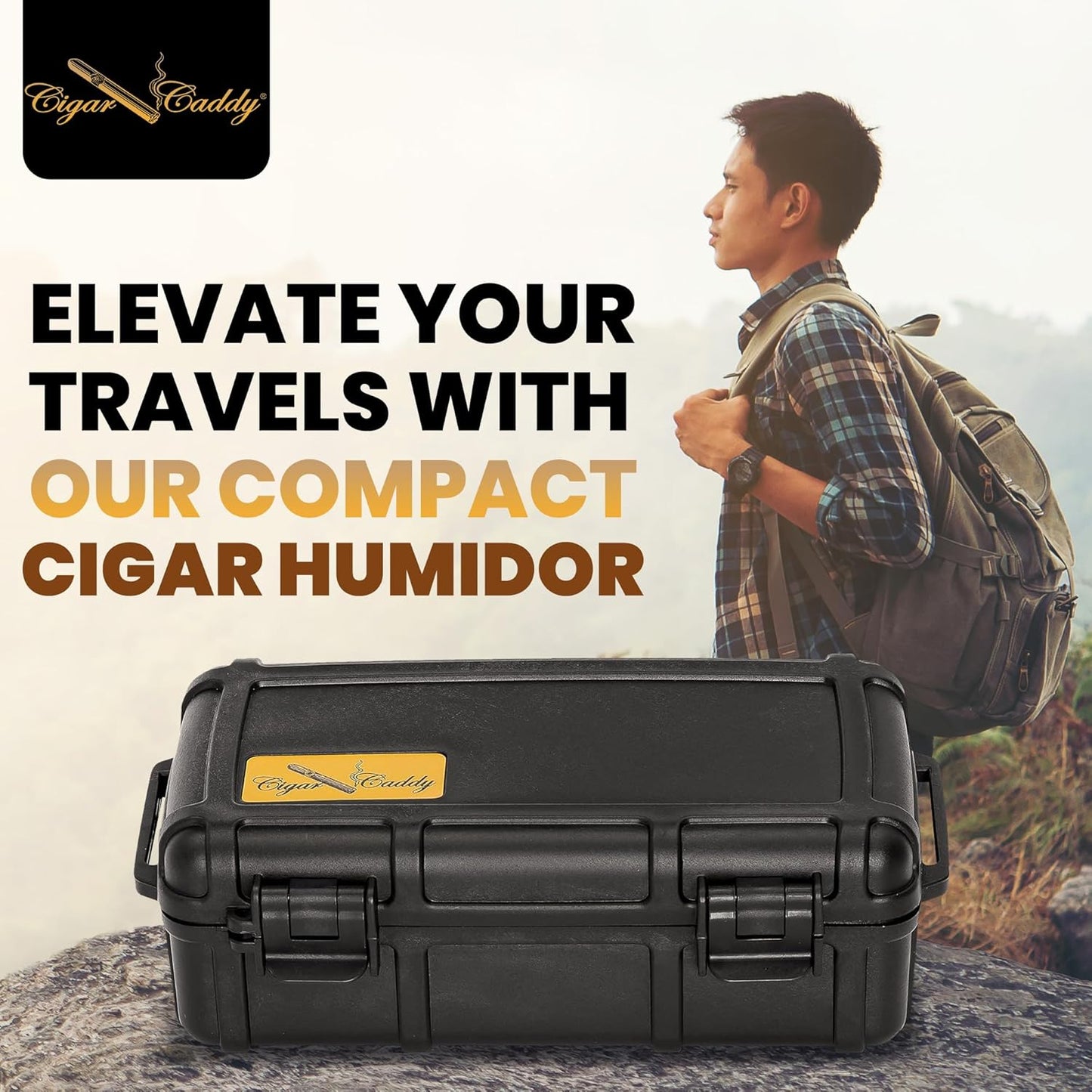 Cigar Caddy 10 Count Travel Humidor For Cigars