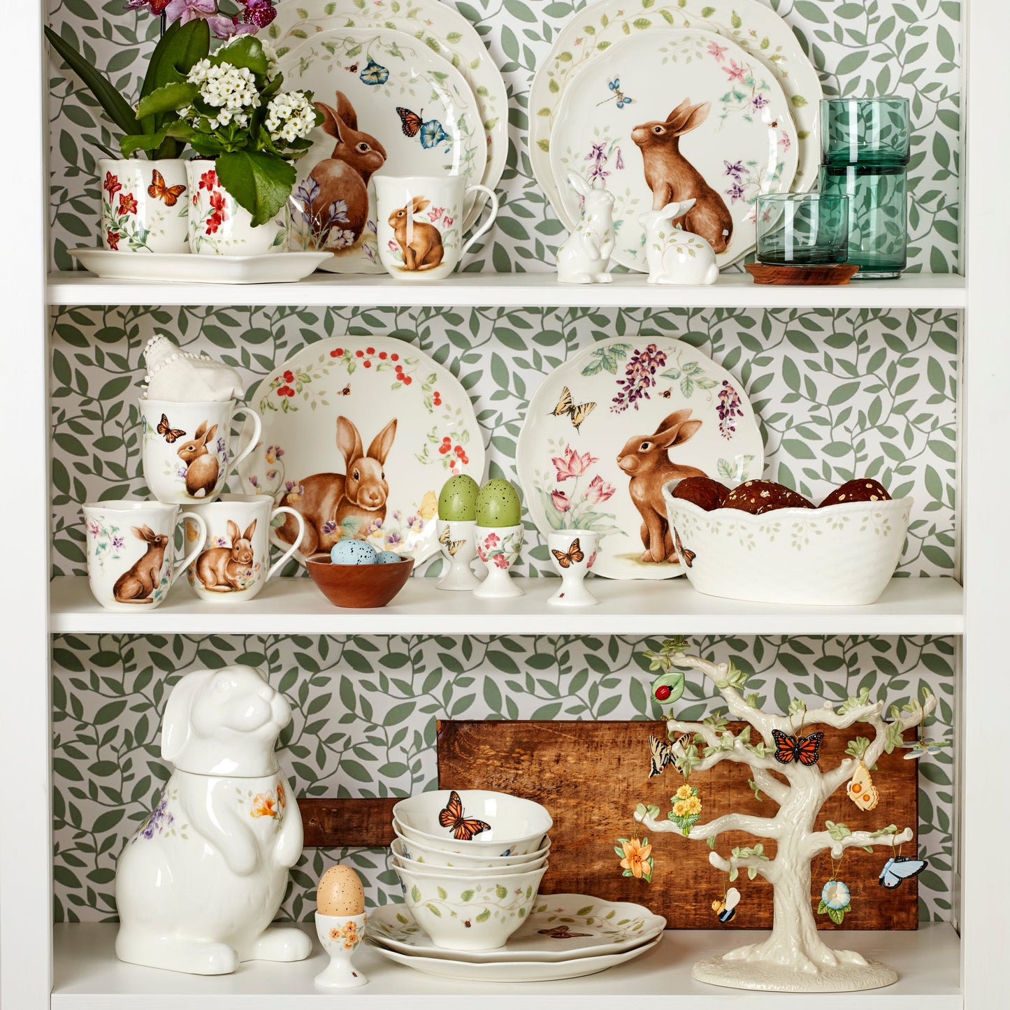 Butterfly Meadow 10-Piece Ornaments & Tree Set