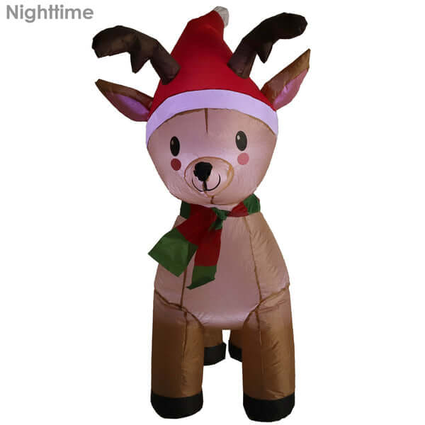 3.5' Foot Cheerful Reindeer- Inflatable Christmas Decoration