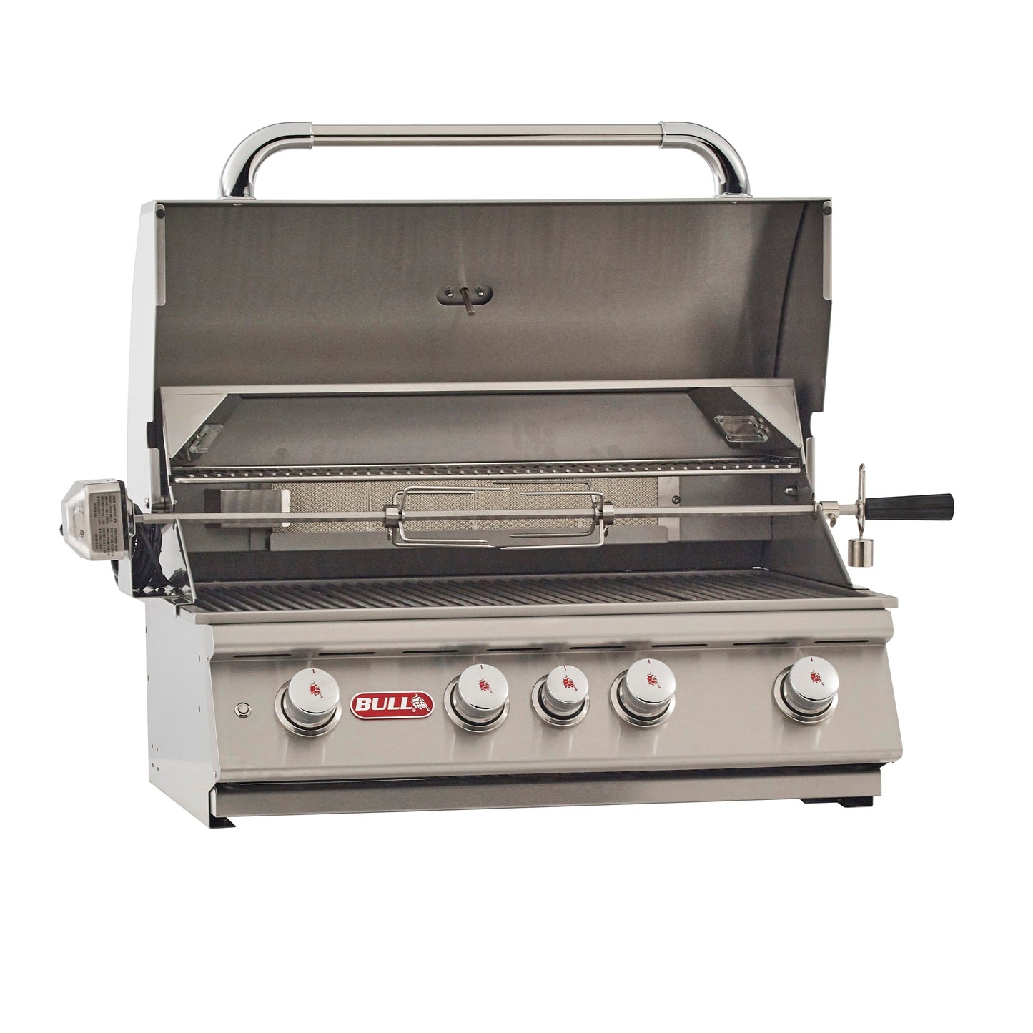 Bull Angus 30" Gas Grill | 4 Infrared Burners & Rotisserie Spit | Built-in or Freestanding on Cart
