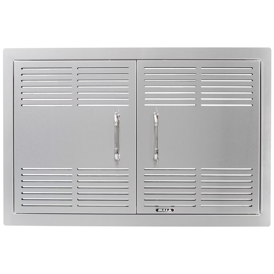 Bull 30-Inch Dual-Lined Vented Stainless Steel Double Access Doors