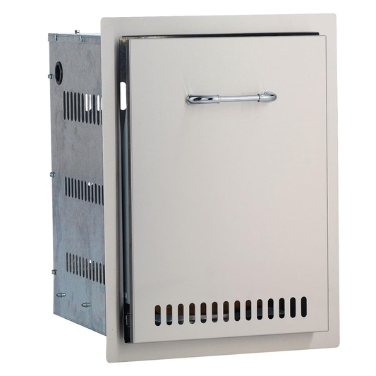 Bull 16-Inch Roll-Out Stainless Steel Trash | with Propane Tank Drawer