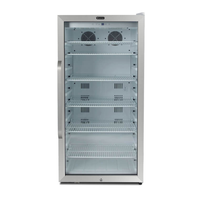 Whynter Stainless Steel Commercial Beverage Merchandiser with Superlit Door and Lock