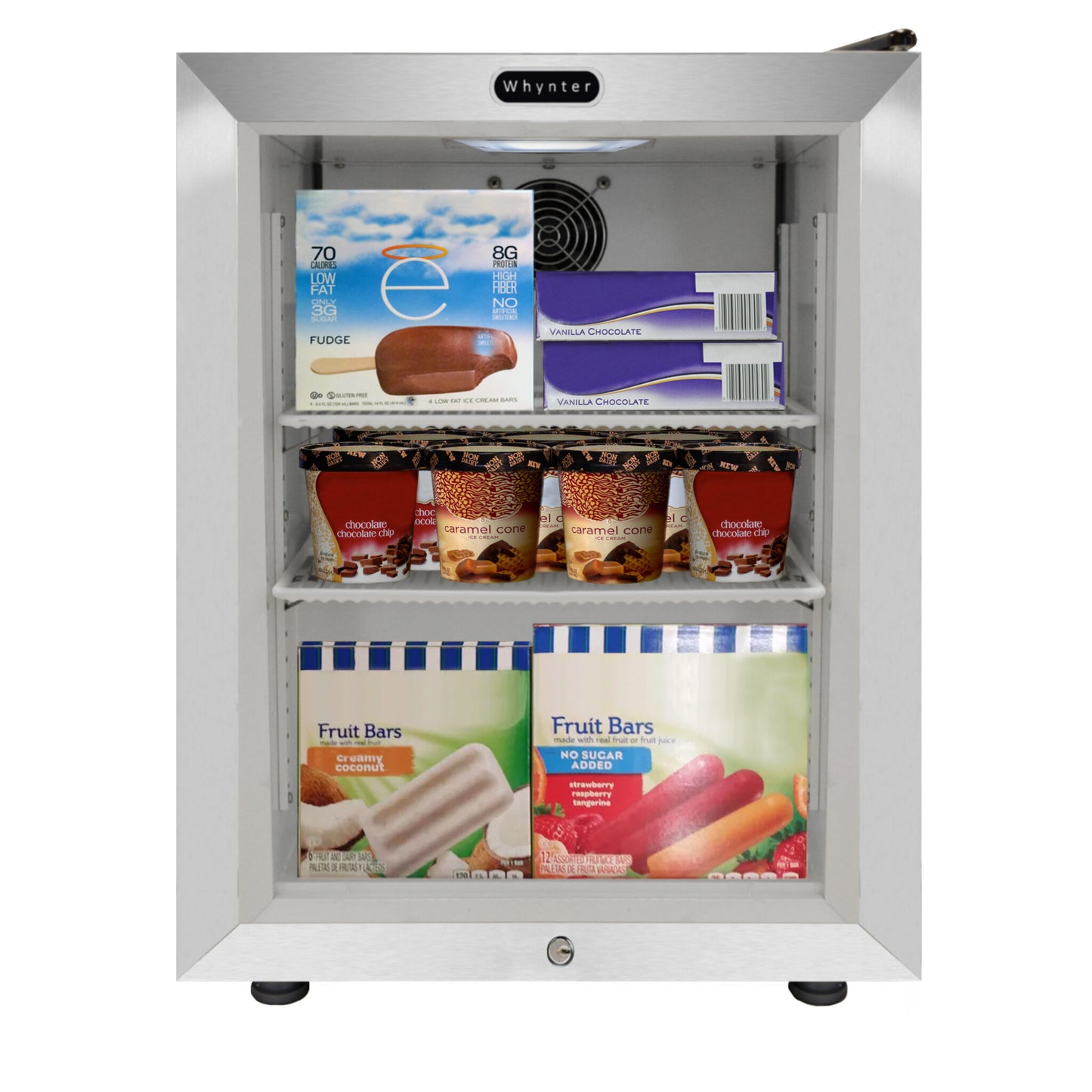 Whynter Countertop Reach In Display Glass Door Freezer | 1.8 cu ft
