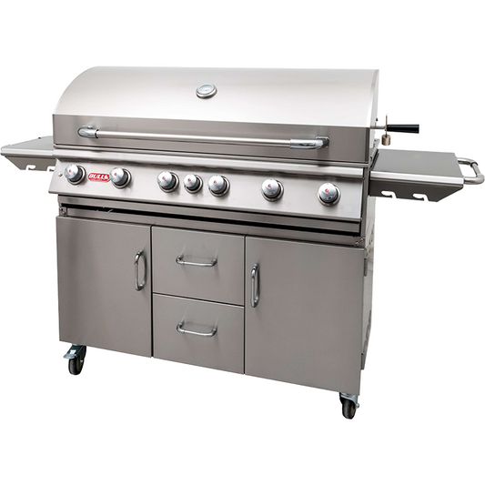Bull Diablo 46" Freestanding Gas Grill | Infrared Burners & Rotisserie Spit | Freestanding on Cart
