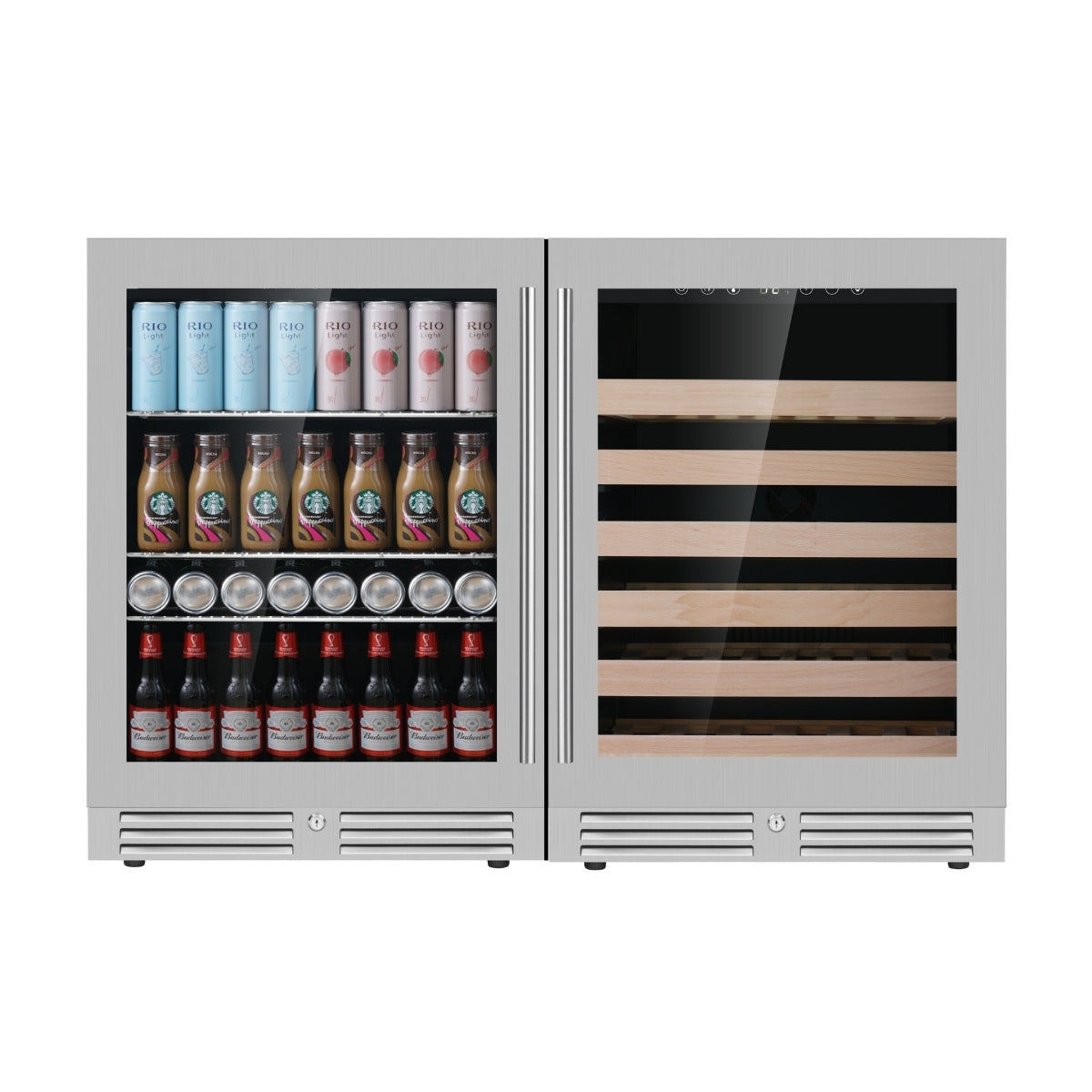 KingsBottle 47" Under counter Wine and Beverage Combo | KBU145BW